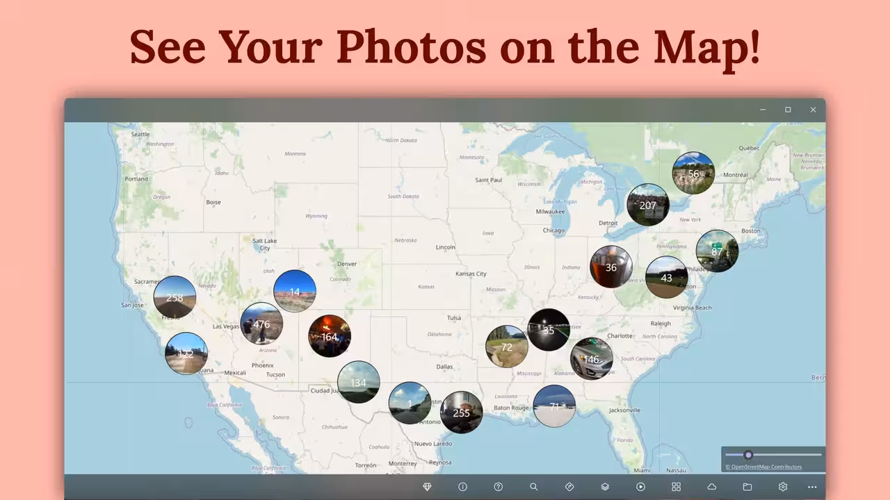 View your photos on the world map